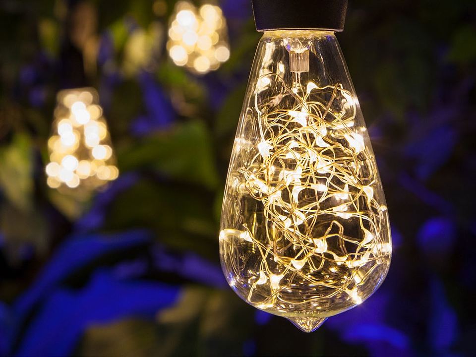 Patio and string lights